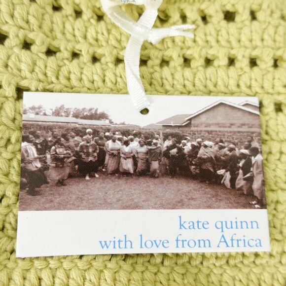 Kate Quinn Romper Infant Girl 18-24M Handmade Knit Green w/ Love From Africa NWT - Picture 4 of 8